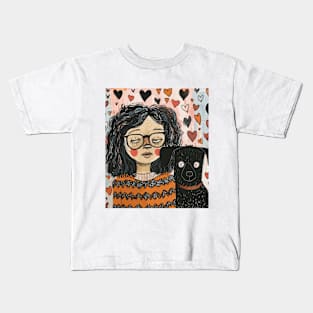 Funny 2024 Valentines Day Drawing Kids T-Shirt